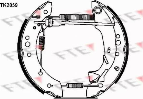 FTE TK2059 - Комплект тормозных колодок, барабанные avtokuzovplus.com.ua