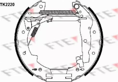 FTE TK2220 - Комплект тормозных колодок, барабанные autodnr.net