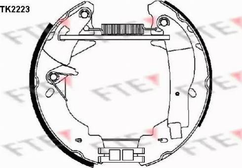 FTE TK2223 - Комплект гальм, барабанний механізм autocars.com.ua