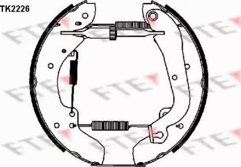 FTE TK2226 - Комплект тормозных колодок, барабанные avtokuzovplus.com.ua