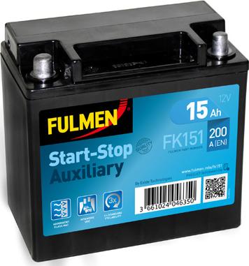 Fulmen FK151 - Стартерна акумуляторна батарея, АКБ autocars.com.ua