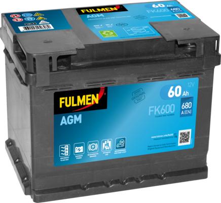 Fulmen FK600 - Стартерная аккумуляторная батарея, АКБ autodnr.net