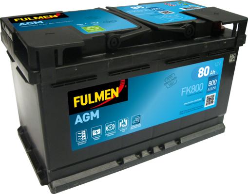 Fulmen FK800 - Стартерная аккумуляторная батарея, АКБ autodnr.net