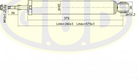 G.U.D. GSA349038 - Амортизатор autocars.com.ua