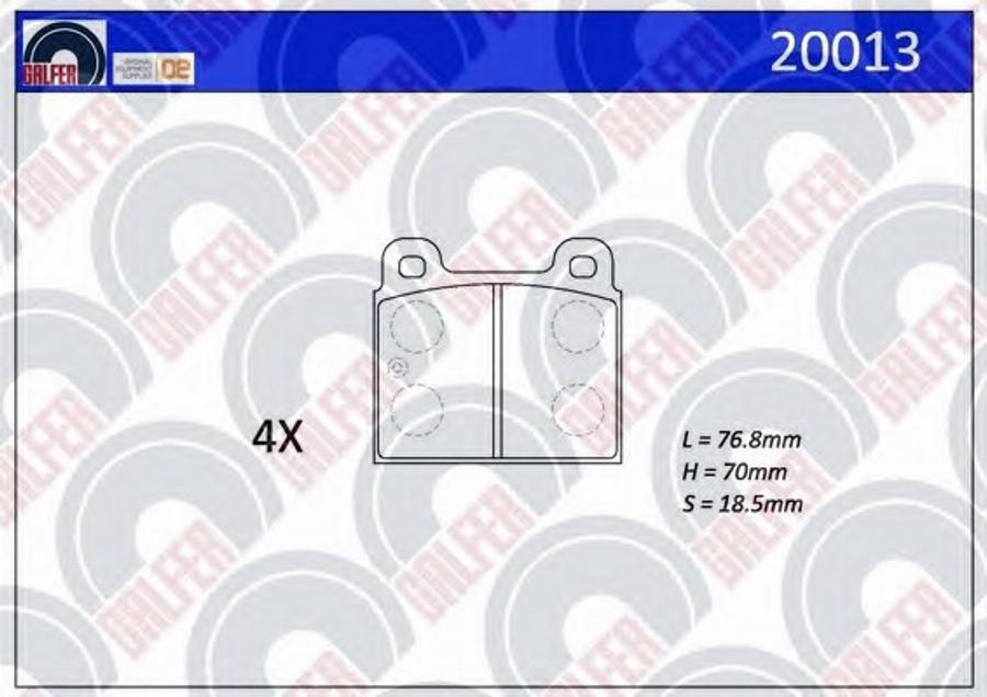 Galfer 20013 - Тормозные колодки, дисковые, комплект avtokuzovplus.com.ua