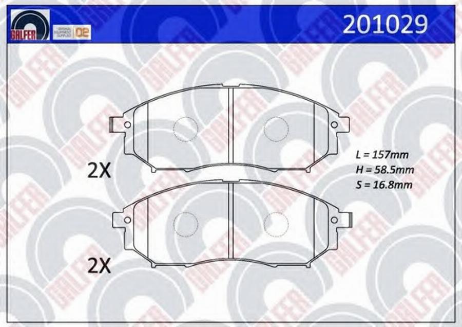 Galfer 201029 - Тормозные колодки, дисковые, комплект avtokuzovplus.com.ua