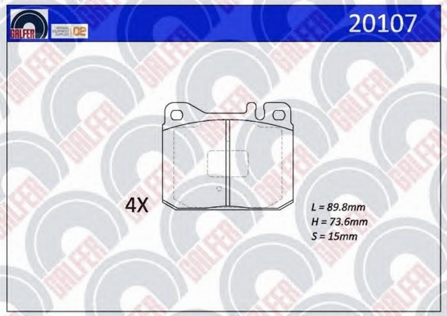 Galfer 20107 - Тормозные колодки, дисковые, комплект autodnr.net