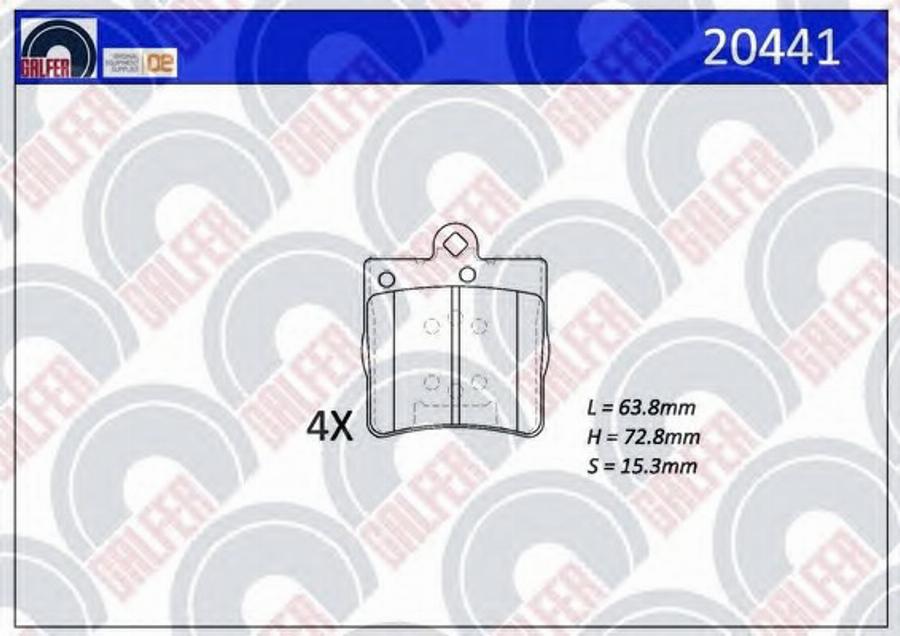 Galfer 20441 - Гальмівні колодки, дискові гальма autocars.com.ua