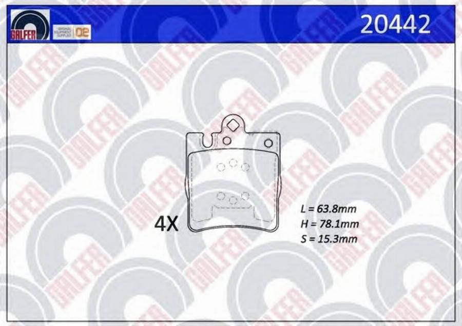 Galfer 20442 - Гальмівні колодки, дискові гальма autocars.com.ua