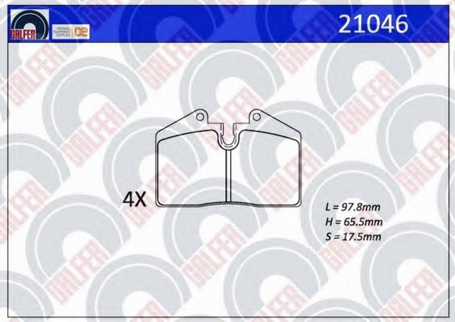 Galfer 21046 - Гальмівні колодки, дискові гальма autocars.com.ua