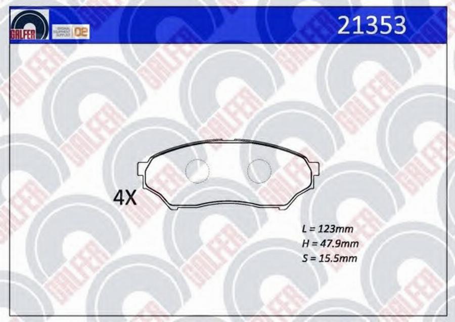 Galfer 21353 - Тормозные колодки, дисковые, комплект avtokuzovplus.com.ua