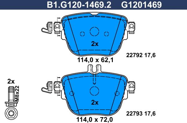 Galfer B1G12014692 - Гальмівні колодки, дискові гальма autocars.com.ua