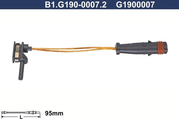 Galfer B1.G190-0007.2 - Сигнализатор, износ тормозных колодок avtokuzovplus.com.ua
