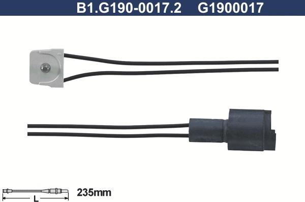 Galfer B1.G190-0017.2 - Сигнализатор, износ тормозных колодок avtokuzovplus.com.ua
