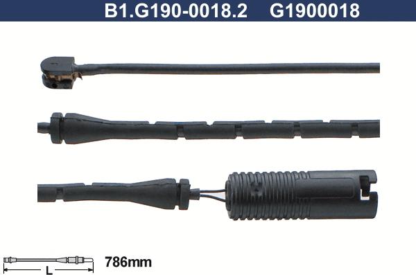 Galfer B1.G190-0018.2 - Сигнализатор, износ тормозных колодок autodnr.net