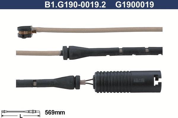 Galfer B1.G190-0019.2 - Сигнализатор, износ тормозных колодок autodnr.net