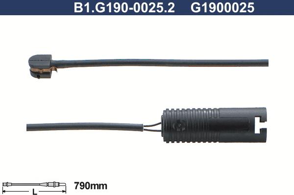 Galfer B1.G190-0025.2 - Сигнализатор, износ тормозных колодок avtokuzovplus.com.ua