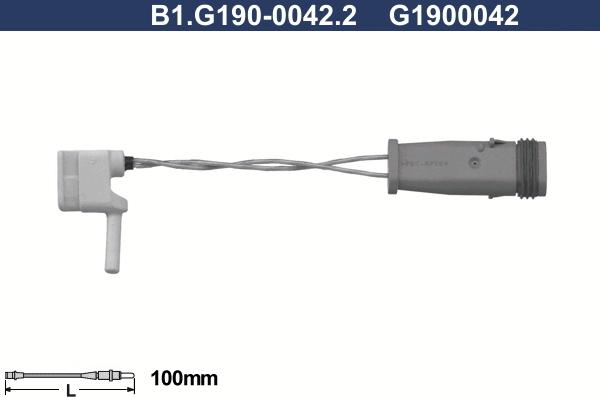 Galfer B1.G190-0042.2 - Сигнализатор, износ тормозных колодок autodnr.net