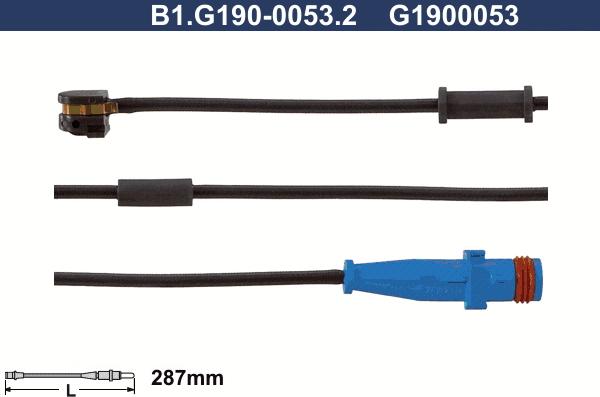 Galfer B1.G190-0053.2 - Сигнализатор, износ тормозных колодок avtokuzovplus.com.ua