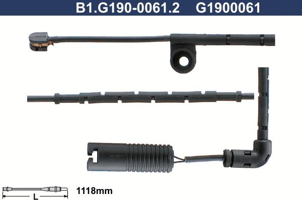 Galfer B1.G190-0061.2 - Сигнализатор, износ тормозных колодок avtokuzovplus.com.ua