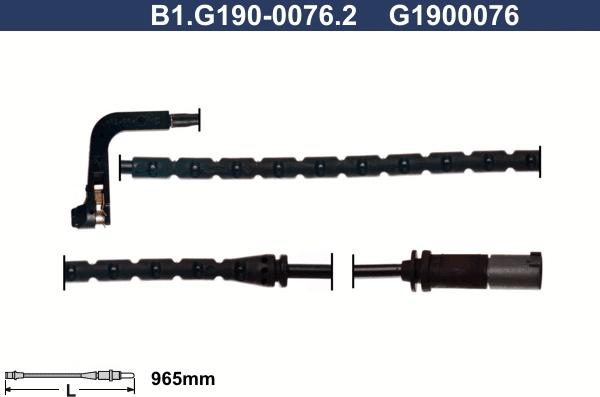 Galfer B1.G190-0076.2 - Сигнализатор, износ тормозных колодок avtokuzovplus.com.ua