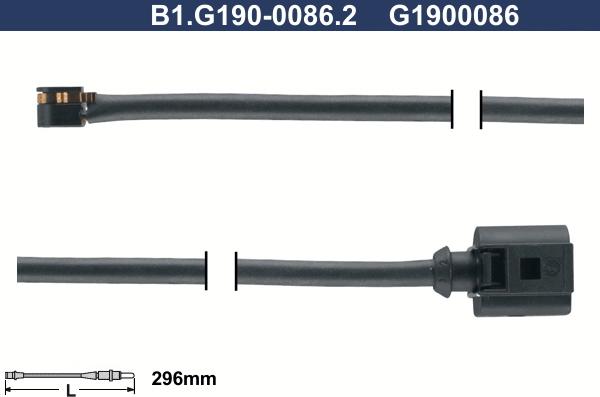 Galfer B1.G190-0086.2 - Сигнализатор, износ тормозных колодок avtokuzovplus.com.ua