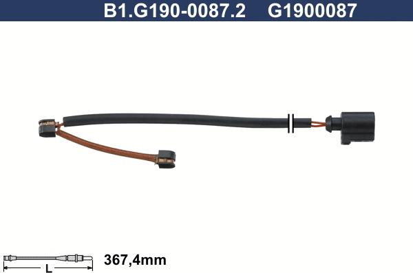 Galfer B1.G190-0087.2 - Сигнализатор, износ тормозных колодок avtokuzovplus.com.ua