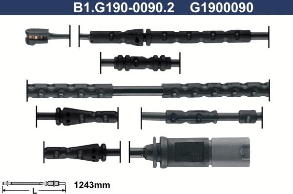 Galfer B1.G190-0090.2 - Сигнализатор, износ тормозных колодок avtokuzovplus.com.ua