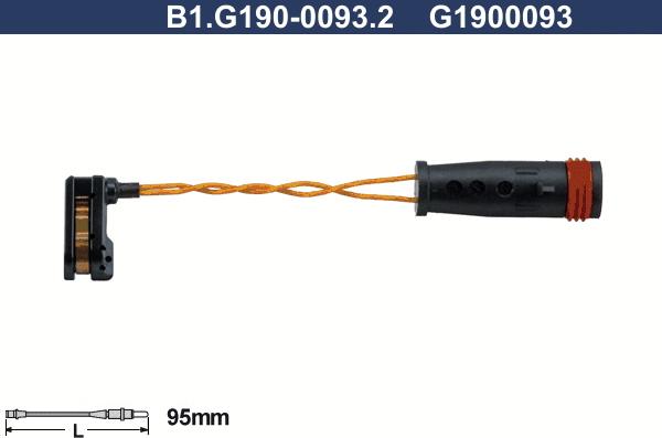 Galfer B1.G190-0093.2 - Сигнализатор, износ тормозных колодок autodnr.net