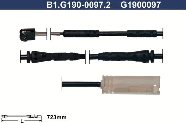Galfer B1.G190-0097.2 - Сигнализатор, износ тормозных колодок avtokuzovplus.com.ua