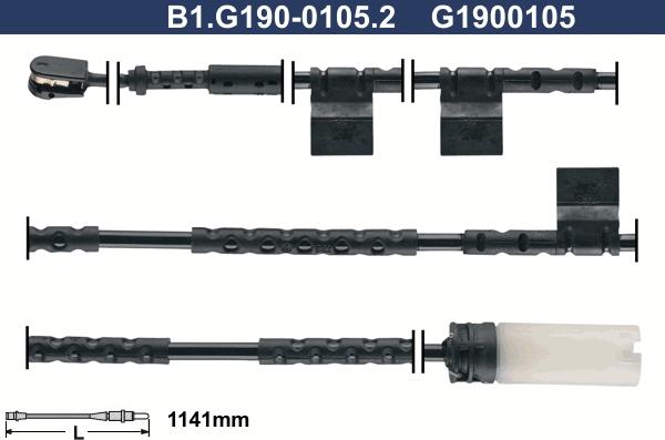 Galfer B1.G190-0105.2 - Сигнализатор, износ тормозных колодок avtokuzovplus.com.ua