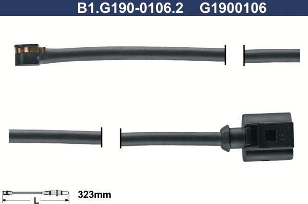 Galfer B1.G190-0106.2 - Сигнализатор, износ тормозных колодок avtokuzovplus.com.ua