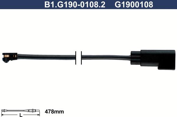 Galfer B1.G190-0108.2 - Сигнализатор, износ тормозных колодок avtokuzovplus.com.ua