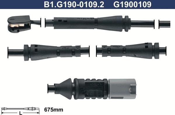 Galfer B1.G190-0109.2 - Сигнализатор, износ тормозных колодок avtokuzovplus.com.ua