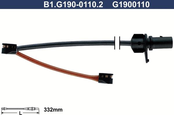 Galfer B1.G190-0110.2 - Сигнализатор, износ тормозных колодок autodnr.net