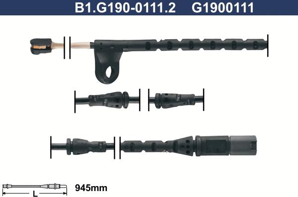 Galfer B1.G190-0111.2 - Сигнализатор, износ тормозных колодок avtokuzovplus.com.ua