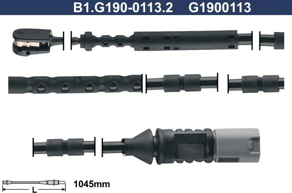Galfer B1.G190-0113.2 - Сигнализатор, износ тормозных колодок avtokuzovplus.com.ua