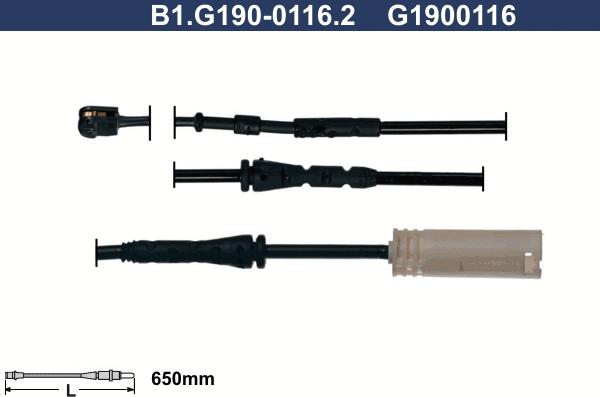 Galfer B1.G190-0116.2 - Сигнализатор, износ тормозных колодок avtokuzovplus.com.ua