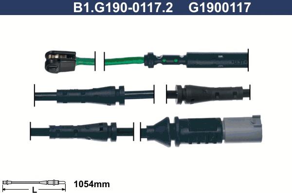 Galfer B1.G190-0117.2 - Сигнализатор, износ тормозных колодок avtokuzovplus.com.ua