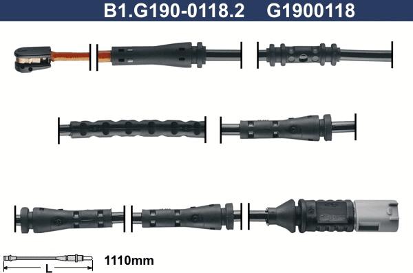 Galfer B1.G190-0118.2 - Сигнализатор, износ тормозных колодок avtokuzovplus.com.ua