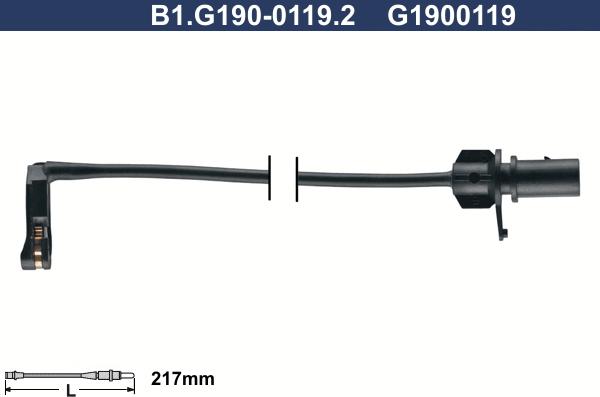 Galfer B1.G190-0119.2 - Сигнализатор, износ тормозных колодок avtokuzovplus.com.ua