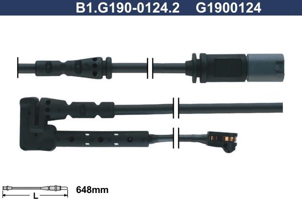Galfer B1.G190-0124.2 - Сигнализатор, износ тормозных колодок autodnr.net