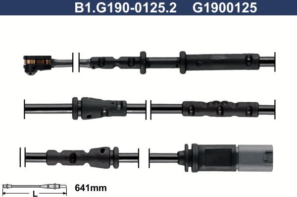 Galfer B1.G190-0125.2 - Сигнализатор, износ тормозных колодок autodnr.net