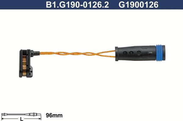 Galfer B1.G190-0126.2 - Сигнализатор, износ тормозных колодок autodnr.net