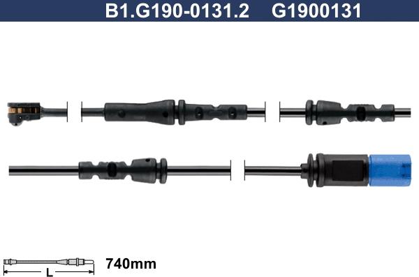 Galfer B1.G190-0131.2 - Сигнализатор, износ тормозных колодок avtokuzovplus.com.ua