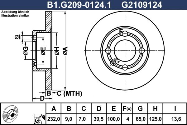 Galfer B1.G209-0124.1 - Тормозной диск avtokuzovplus.com.ua