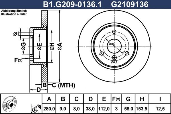 Galfer B1.G209-0136.1 - Тормозной диск avtokuzovplus.com.ua