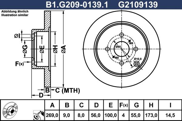 Galfer B1.G209-0139.1 - Гальмівний диск autocars.com.ua