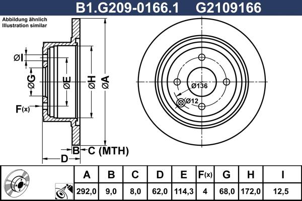 Galfer B1.G209-0166.1 - Гальмівний диск autocars.com.ua