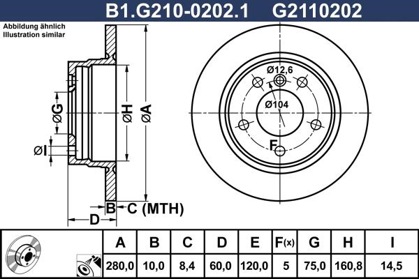 Galfer B1.G210-0202.1 - Гальмівний диск autocars.com.ua